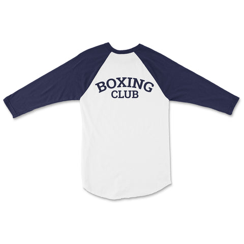 Boxing Club Graphic Baseball Tee - Blue