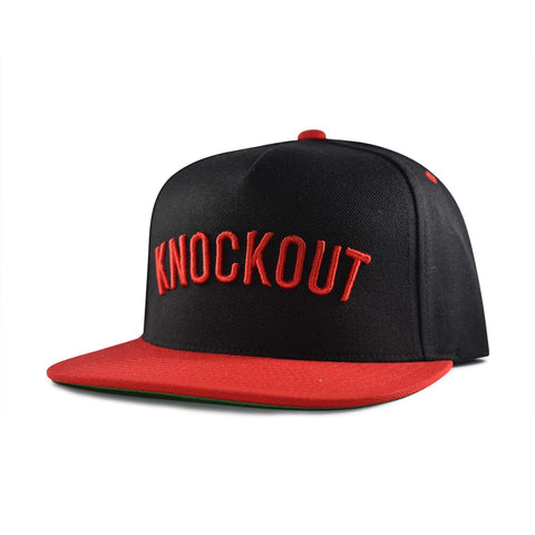 Knockout Hat - Black/Red Rim